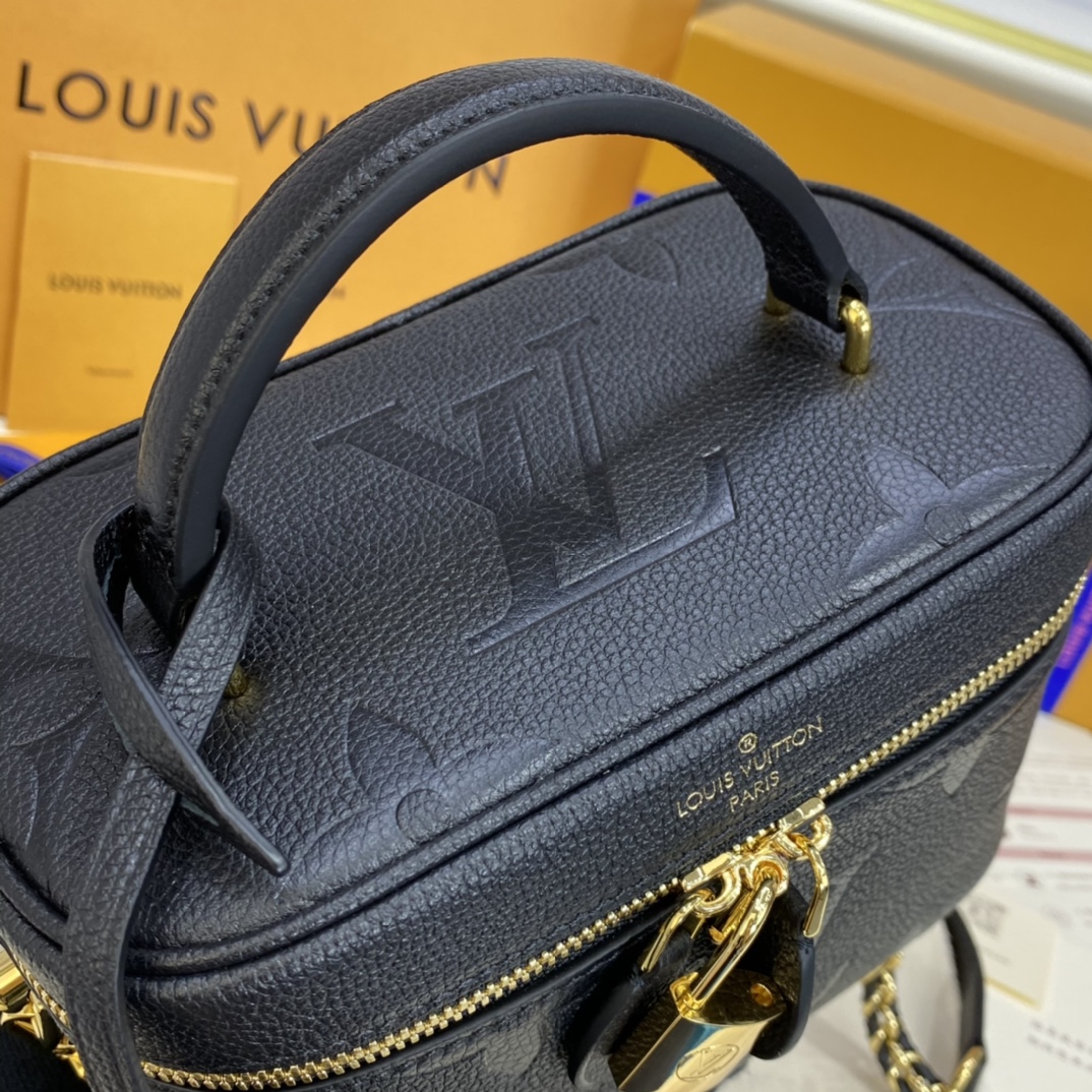 Louis Vuitton VANITY PM Handbag Monogram Empreinte M45598 Black